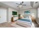 Virtually staged main bedroom with tray ceiling and plush carpet at 1804 Robinwood Village Dr, Gastonia, NC 28054