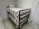 Basement bunk room with a twin-over-twin bunk bed at 231 Badin View Rd, New London, NC 28127