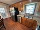 Kitchen with stainless steel appliances and granite countertops at 231 Badin View Rd, New London, NC 28127
