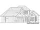 Architectural drawing of the home's front facade, showcasing its design at 337 Tradition Dr, Mount Gilead, NC 27306