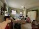 Bedroom with a full bed and ceiling fan at 506 Hearne Farm Rd, Mount Gilead, NC 27306