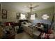 Bedroom with a full bed and ceiling fan at 506 Hearne Farm Rd, Mount Gilead, NC 27306