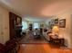 Spacious living room features a fireplace and hardwood floors at 506 Hearne Farm Rd, Mount Gilead, NC 27306
