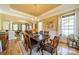 Bright dining room, hardwood floors, and chandelier at 2073 Hambridge Ave, Kannapolis, NC 28081