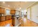 Kitchen with island, hardwood floors, and ample cabinetry at 2073 Hambridge Ave, Kannapolis, NC 28081
