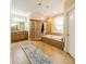 Elegant bathroom with soaking tub, walk-in shower, and double vanity at 2073 Hambridge Ave, Kannapolis, NC 28081