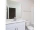 Simple bathroom with single vanity, toilet, and tub shower combo at 3820 Shider Ln, Kannapolis, NC 28081