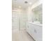 Double vanity bathroom with a large shower and modern finishes at 3820 Shider Ln, Kannapolis, NC 28081
