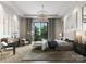 Luxurious main bedroom with access to a private balcony at 409 Queens Rd # 303, Charlotte, NC 28207