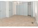 Primary bedroom with carpet, chandelier, and large closet at 7340 Pebblestone Dr # C, Charlotte, NC 28212