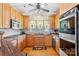 L shaped kitchen with wood cabinets and stainless steel appliances at 1000 Creekside Dr, Lincolnton, NC 28092