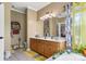 Clean bathroom, featuring double vanity, shower, and garden tub at 1000 Creekside Dr, Lincolnton, NC 28092