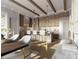 Modern kitchen with marble countertops and island at 409 Queens Rd # 403, Charlotte, NC 28207