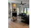 Living room with fireplace, hardwood floors, and comfortable seating at 1529 Beckwith Pl, Charlotte, NC 28205