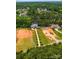 Aerial view showcasing lakefront property with new construction homes and empty lots at 00 Rivendell Rd # 7, Denver, NC 28037