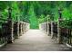Charming bridge with ornate railings and lush greenery at 10619 Audubon Ridge Dr # 24, Cornelius, NC 28031