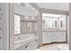 Elegant bathroom with granite vanity, soaking tub, and separate shower at 640 Davie Ave, Statesville, NC 28677