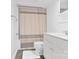 Basement bathroom with shower/tub combo and double vanity at 640 Davie Ave, Statesville, NC 28677