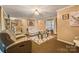 Spacious living room featuring plush leather furniture and a stylish coffee table at 231 Nance Rd, Charlotte, NC 28214