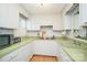 Small kitchen with light-colored cabinets and laminate countertops at 192 Clearview Point Dr, Mount Gilead, NC 27306