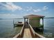 Private boat dock with covered area and seating at 192 Clearview Point Dr, Mount Gilead, NC 27306