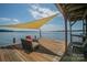 Relaxing boat dock with shade cover and lake view at 192 Clearview Point Dr, Mount Gilead, NC 27306