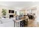 Open living space with sectional sofa, fireplace, and kitchen views at L4 Marietta Rd # 4, Mooresville, NC 28117