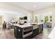 Open concept kitchen with island and stainless steel appliances at L4 Marietta Rd # 4, Mooresville, NC 28117