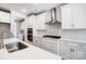 Modern kitchen with white cabinets and stainless steel appliances at 2024 Cedar Falls Dr # 9, Waxhaw, NC 28173