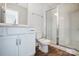 Bathroom with shower, toilet, and white vanity at 2024 Cedar Falls Dr # 9, Waxhaw, NC 28173