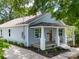Newly renovated light blue house with a charming front porch at 253 Franklin Nw Ave, Concord, NC 28025
