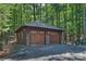 Spacious two-car detached garage with wood siding and ample parking at 17625 Grasshopper Ln, Charlotte, NC 28278