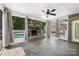 Relaxing screened porch with fireplace and pool access at 531 Coman Ln, Kings Mountain, NC 28086