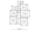 Floor plan of a home with two bedrooms, a living room, kitchen and dining area at 1228 N Main St, Salisbury, NC 28144