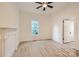 Main bedroom with hardwood floors and ceiling fan at 1228 N Main St, Salisbury, NC 28144