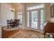 Bright dining area with hardwood floors and chandelier at 3670 West Bay Dr, Sherrills Ford, NC 28673