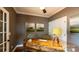 Bright home office with wood desk and built-in shelving at 132 Alenda Lux Cir # 7, Mooresville, NC 28115