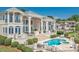 Large in-ground pool with spa and spacious patio at 3446 Governors Island Dr, Denver, NC 28037
