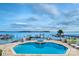 Octagon pool with spa and lake views at 3446 Governors Island Dr, Denver, NC 28037