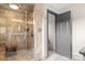 Bathroom with walk-in shower and tile at 4299 Randleman Rd, Iron Station, NC 28080