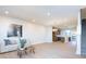 Open concept living and kitchen area with hardwood floors at 1530 Levy Way, Charlotte, NC 28205