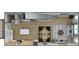 Open-concept main level with kitchen, dining, and living areas at 1530 Levy Way, Charlotte, NC 28205