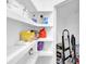 Well-organized pantry with ample shelving for storage at 8534 Headford Rd, Charlotte, NC 28277