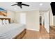 Spacious bedroom with wood floors and ceiling fan at 8534 Headford Rd, Charlotte, NC 28277