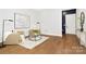Cozy sitting area with hardwood floors and a modern feel at 518 Ideal Way, Charlotte, NC 28203