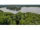 Wide shot of waterfront property and surrounding area at 80 Fairview Farms Rd, Shelby, NC 28150