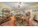 Charming dining room with hardwood floors and a view into the kitchen at 80 Fairview Farms Rd, Shelby, NC 28150