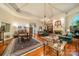 Elegant living room with hardwood floors, fireplace, and high ceilings at 80 Fairview Farms Rd, Shelby, NC 28150