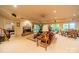 Finished basement with fireplace, ample seating, and access to outdoors at 80 Fairview Farms Rd, Shelby, NC 28150