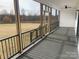 Spacious screened porch with composite decking overlooks backyard at 2858 Paul Payne Store Rd, Taylorsville, NC 28681